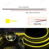 LED EL Wire Ambient Light Strip Universal Car Interior