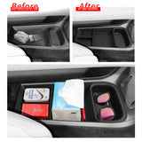 Polestar 4 2023 2024 Car Central Storage Box Center Console Lower layer Tray Organizer Accessories Tidying BLACK Car Interior