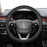 Lincoln Ultra-Thin Leather Steering Cover Car Interior Accessory Hocasen