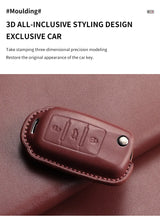 Leather Car Key Case Cover For Volkswagen Golf 7 MK7 Jetta Lavida Keychain Cover