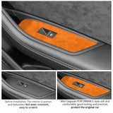 For Audi A4L A4 S4 A5 S5 RS4 RS5 Q5L SQ5 Q5 Q7 Made of Alcantara Car Window Switch Panel Trim Sticker Auto Interior Accessori