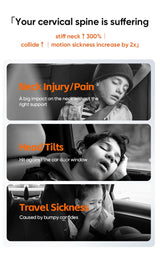 6-Way Adjustable Thickened Memory Foam Car Headrest Neck Pillow, Travel Car Sleeping,Suitable for Kids and Adults Car Interio