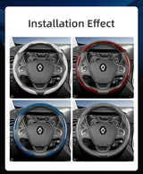 Carbon Fiber Steering Wheel Cover for Renault Clio