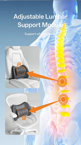 Ergonomic Car Neck Headrest & Lumbar Support Pillow Set, Adjustable Memory Foam Car Interior Accessory OEM