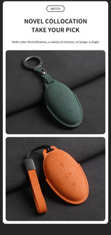 Suede Car Key Case Cover For Rising Auto R7 F7 ER6 Car Key Shell Accessories