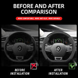 Suede Carbon Fiber Steering Wheel Cover for Renault Car Interior Accessory Hocasen