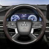 Breathable Leather Steering Wheel Cover for Mitsubishi