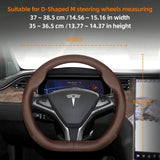Ultra-Thin Leather Steering Cover for Tesla 2024