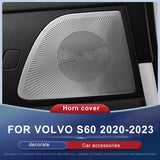 Stainless Steel Speaker Cover Trim for Volvo S60 V60 Car Interior Accessory LINGLUYANG