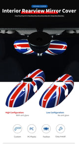 Rearview Mirror Cover Trim for Mini Cooper Models Car Interior Accessory GMUNI