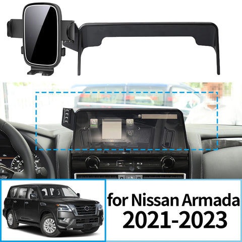 Wireless Fast Charging Phone Holder for Nissan Armada 2021-2023 Car Phone Holder CATUSIKI