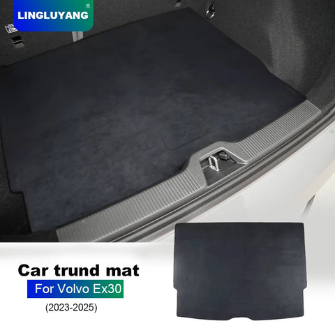 Flannel Suede Cargo Trunk Mat for Volvo EX30 2023+ Car Interior Accessory LINGLUYANG FOR EX30