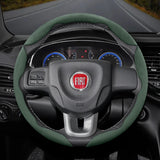 Anti-Slip Segmented Suede Wheel Cover for Fiat Car Interior Accessory Hocasen Green 3-Piece Set