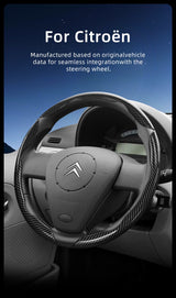 Durable Carbon Fiber Steering Cover for Citroen C4 X Car Interior Accessory Hocasen