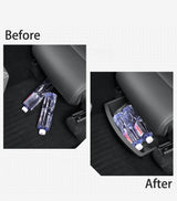 Under Seat Storage Box Fits Tesla Model Y L 6 Seater 2026 Front Seat Organizer Tray Waterproof TPE Hidden Bin Accessories