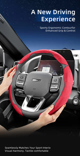 Kia Sporty Suede Split Snap-On Steering Wheel Cover