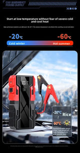 Car Jump Starter with 150PSI Air Pump Portable Power Bank LED Light and Auto Emergency Booster
