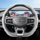 Snap-On Wave-Shaped Steering Wheel Cover for Genesis GV80, G90, G80
