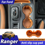 For Ford Ranger 2023 2024 Water Cup Anti Slip Pad Shock Absorption Limit Car Water Cup Storage Accessories Car Interior Acces