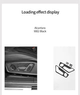 For Audi C8 A6 A7 S6 S7 (2019-2025) Made of Alcantara Seat Adjustment Buttons Panel Trim Sticker Car Interior Tuning Accessory