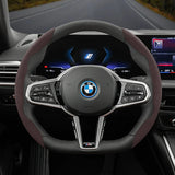 Segmented Suede Steering Wheel Cover for BMW
