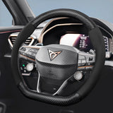 Cupra Suede Carbon Fiber Steering Wheel Cover Fit Car Interior Accessory Hocasen