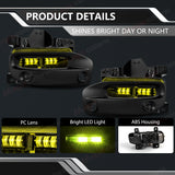 LED Yellow Fog Lamps for Dodge Ram 2500 3500 2019-2024