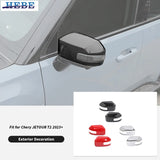 Red ABS Mirror Cover for Jetour Traveler T2 2023 Car Interior Accessory HEBE