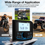 IPX5 Waterproof MP3 Bluetooth Marine Radio for ATV UTV Boat
