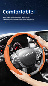 Sports Suede Steering Wheel Cover for Dacia Sandero