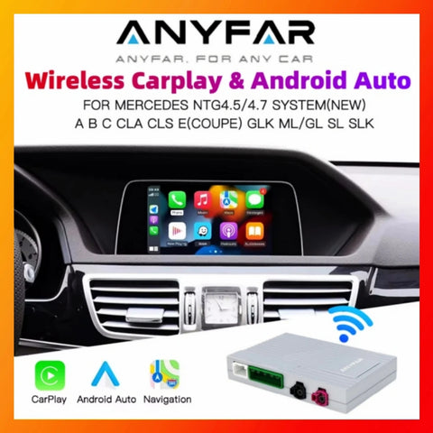 Wireless CarPlay Android Auto Retrofit for Mercedes Benz NTG 4.5 CarPlay Retrofit Module ANYFAR