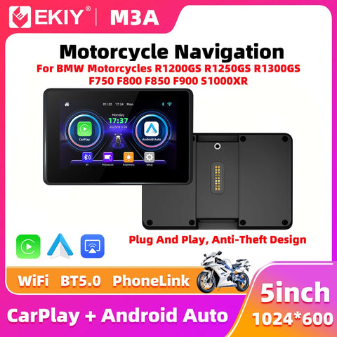 5 inch Wireless GPS Head Unit for BMW R1200GS R1250GS Android Head Unit EKIY