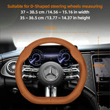 Leather Steering Wheel Cover for Mercedes C-Class E-Class