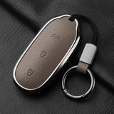 Metal and Leather Car Key Case Cover for Li Auto L7 L8 L9 Max Leading Ideal Li Auto 2023 2024