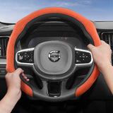 Premium Suede Snap-On Steering Wheel Cover for Volvo Car Interior Accessory Hocasen