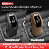 Original Leather Center Gear Shift Knob Cover For Land Rover Lever Shifter Boot Anti Scratch Car Performance Interior Accesso