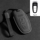 Suede Car Key Case Cover for Audi A6 A4 A7 Q5 A5 A4 B9 Q5 Q7 TT TTS 8S 2016 2017