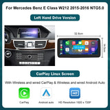 12.3 Inch Wireless CarPlay Android Auto Screen for Mercedes E-Class