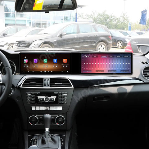 Dual Screen Android 13 Multimedia System for Mercedes C W204 Android Head Unit Aotsr 8GB 128GB Eight Core