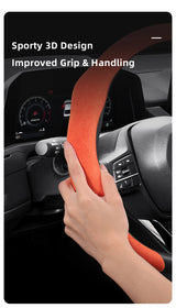 Suede Snap-On Steering Wheel Cover for Honda Civic