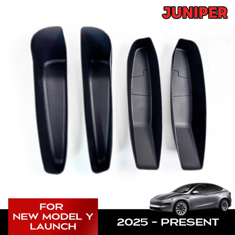 For New Tesla Model Y 2025 Launch Juniper Car Door Side Storage Box Front TPE Door Storage Organizer Tray Interior Accessorie
