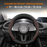 Suede Carbon Fiber Steering Wheel Cover for Mazda