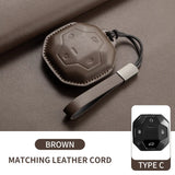 Leather Car Key Case Cover Shell For Chery Jetour Genesis X90 X70 X95 Traveller T2 Dashing X-1 Plus DTC IDM Protection Keychain