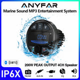 Marine Bluetooth MP3 Media Player for ATV UTV and Boat