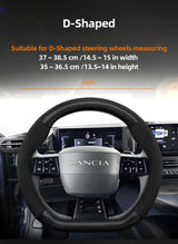 Lancia Ypsilon Suede Carbon Fiber Steering Wheel Car Interior Accessory Hocasen