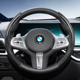 Carbon Fiber Texture Steering Wheel Cover for BMW