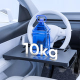 2-in-1 Foldable Car Steering Wheel Desk Tray with Carbon Fiber Design Car Interior Accessory OEM
