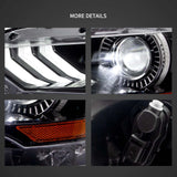 RGB Dual Beam LED Headlights for Mustang 2018-21 Car Interior Accessory Vland
