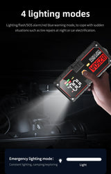 8250A Peak 12V Vehicle Emergency Power Supply, Explosion-Proof Battery Cell, USB Output & LED Flashlight, Ideal for 8.0L Petr