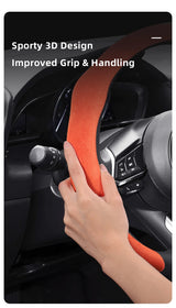 Snap-On Suede Steering Wheel Cover for Mazda Cars